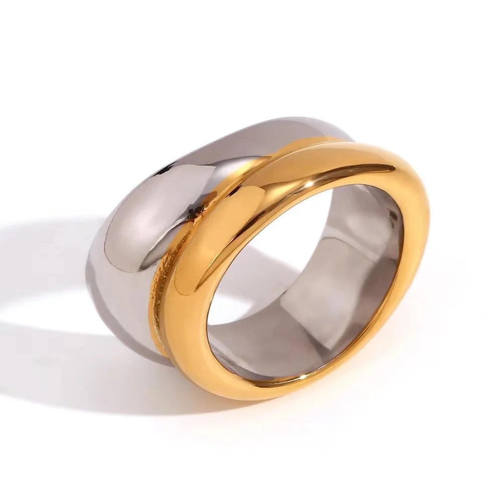 KLOSS |  18K two-toned gold plated ring