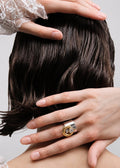 NOIR | 18K two toned gold plated ring
