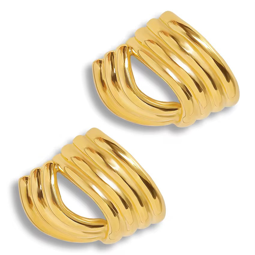 CLAUDE | 18K gold plated earrings