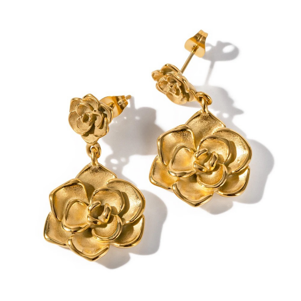 ROSA |  18K gold plated earrings