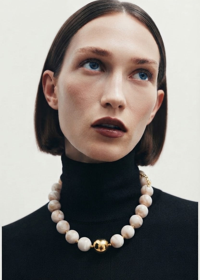 PUGLIA | Resin beaded necklace