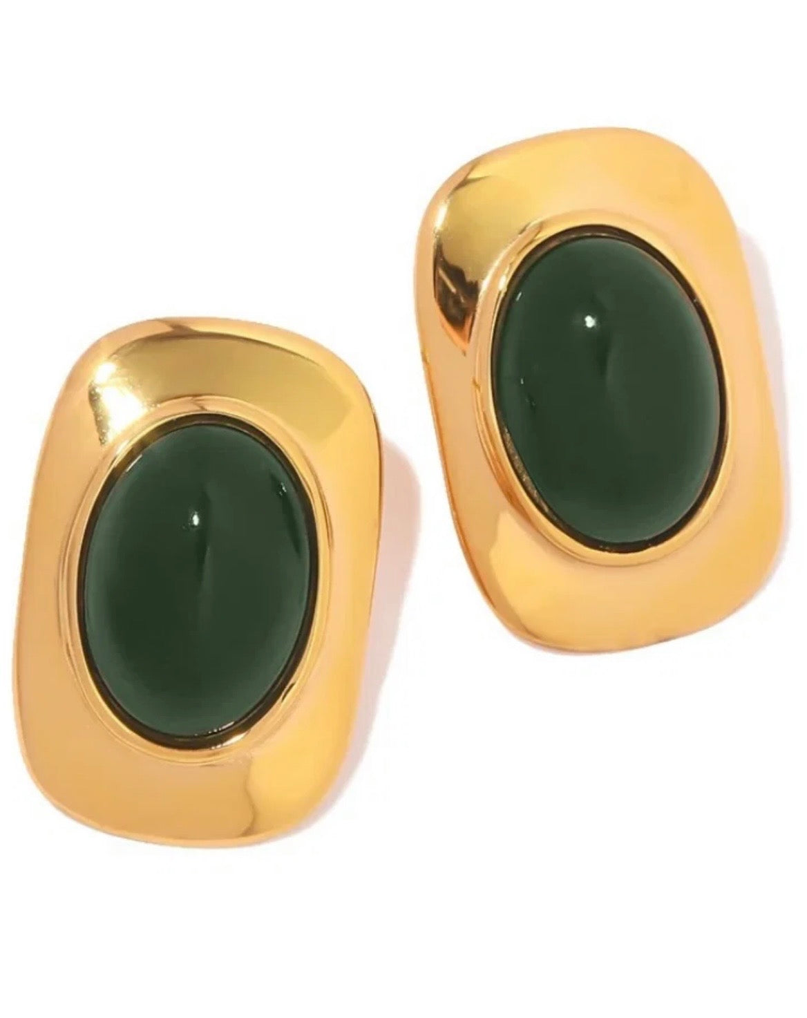 AURORA | 18K gold plated opal cat eye earrings