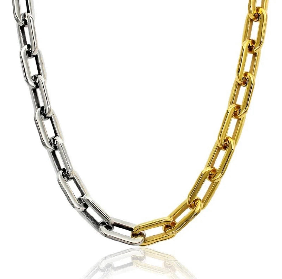 GOULART |  18K two-toned gold plated necklace