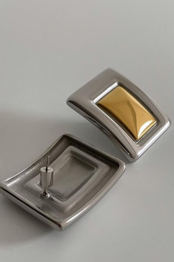 CARA | 18K Two-toned gold plated earrings