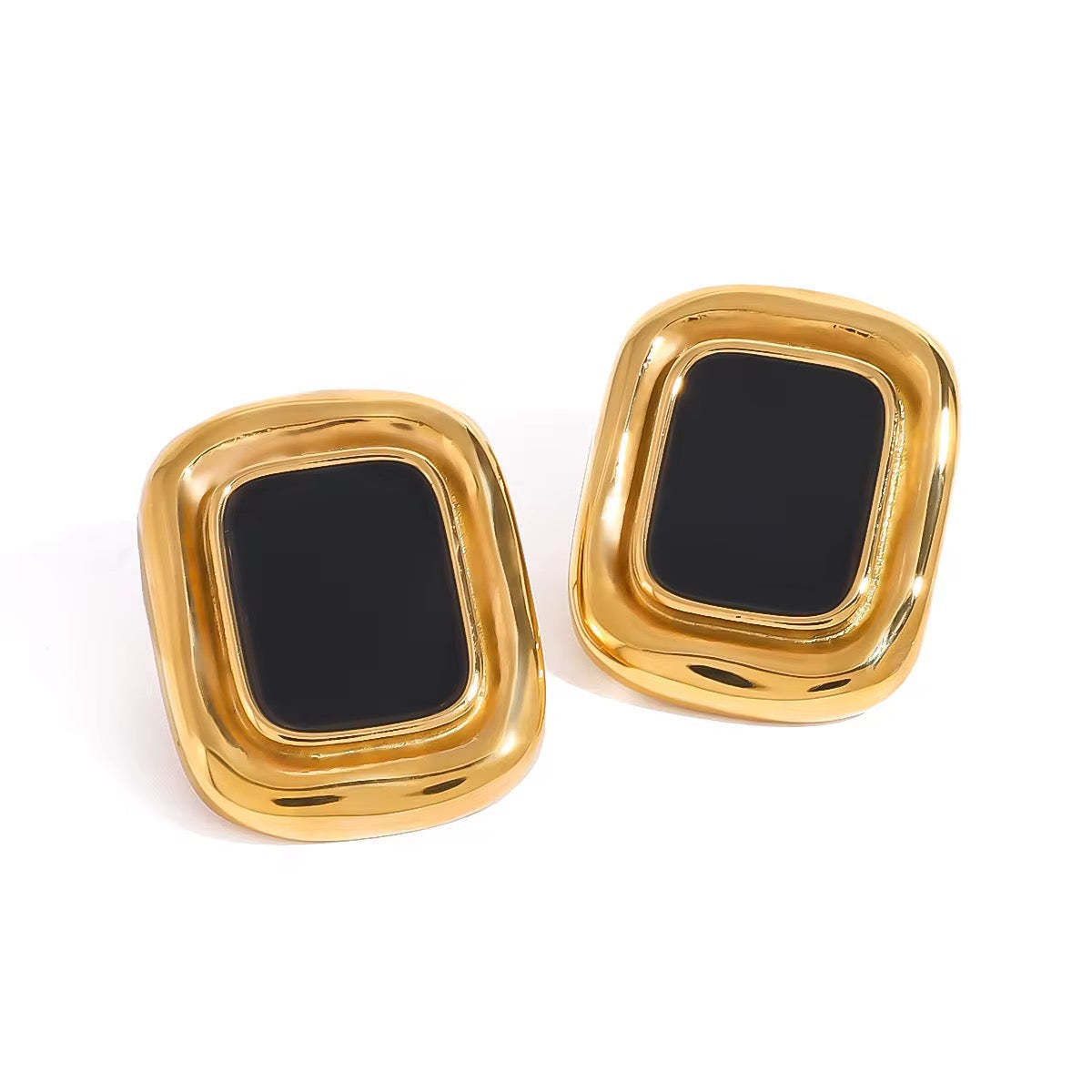 PENELOPE | 18K gold plated resin earrings