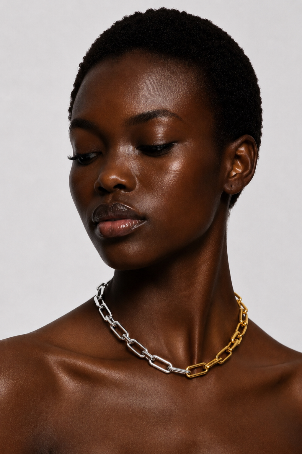 GOULART |  18K two-toned gold plated necklace