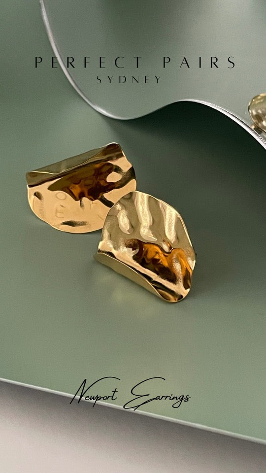 NEWPORT | 18K gold plated earrings