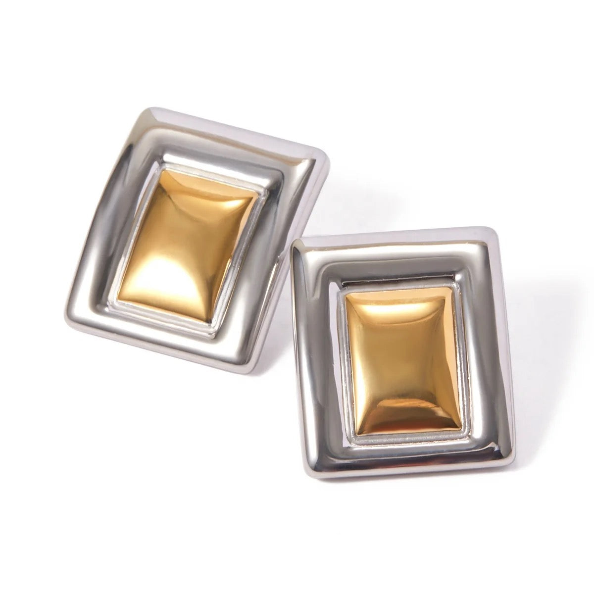 CARA | 18K Two-toned gold plated earrings