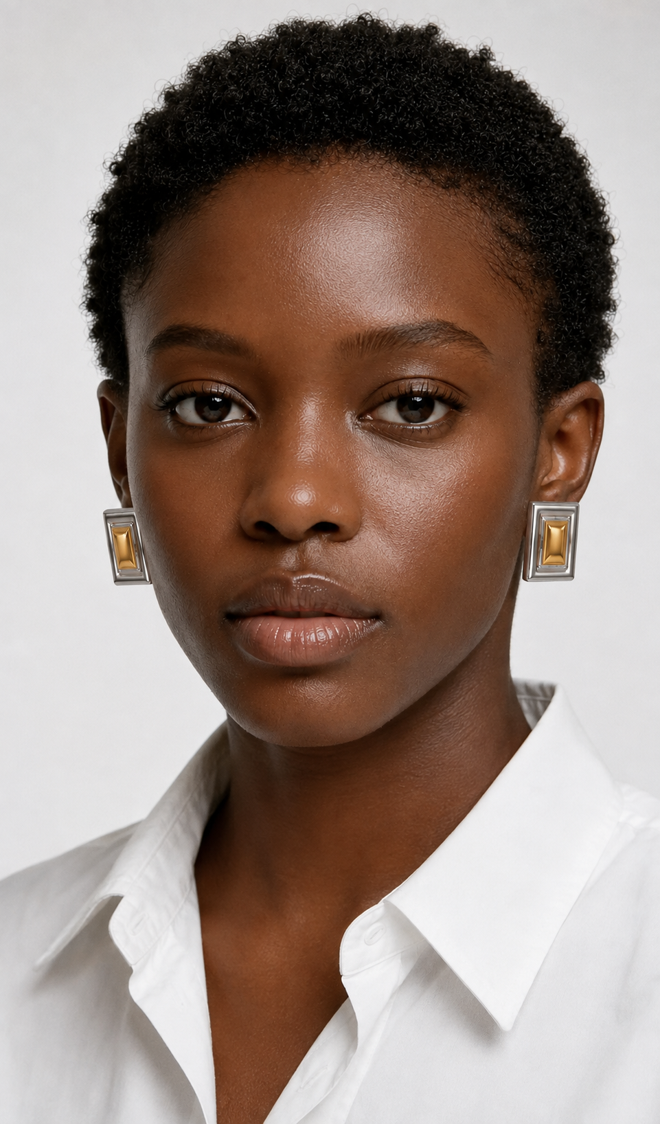 CARA | 18K Two-toned gold plated earrings