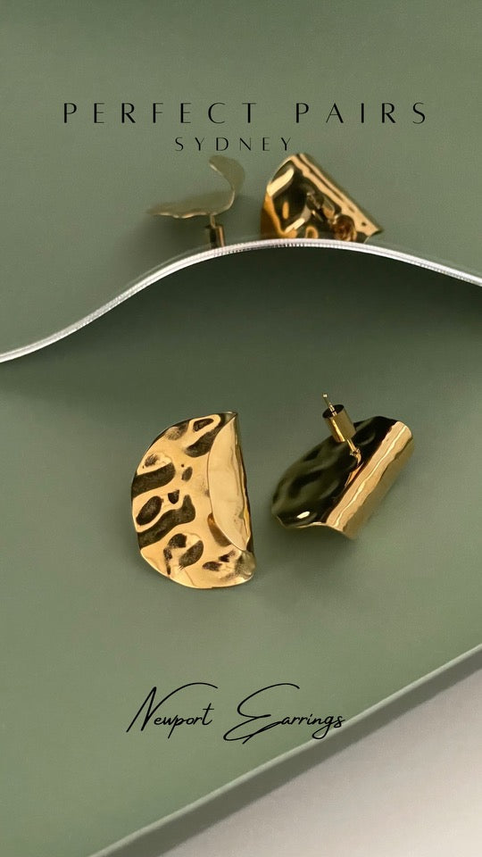 NEWPORT | 18K gold plated earrings