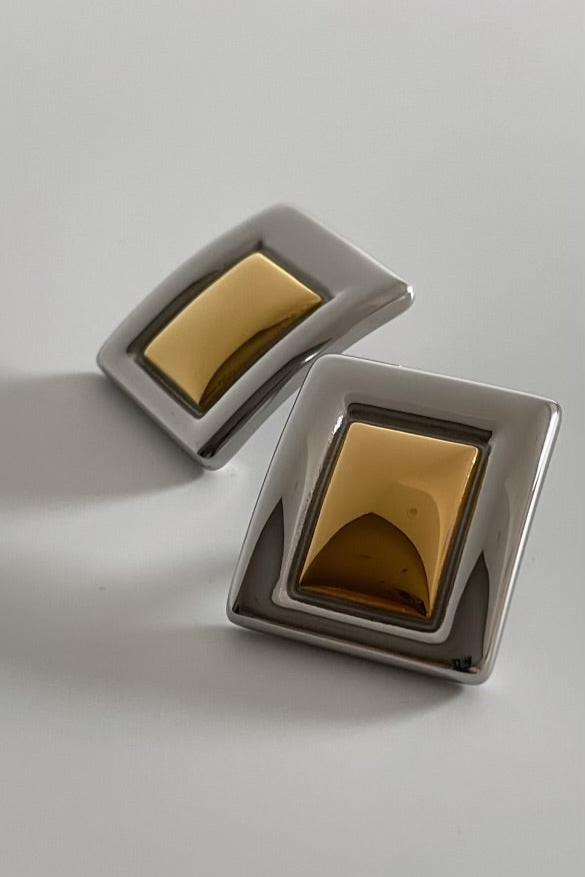 CARA | 18K Two-toned gold plated earrings