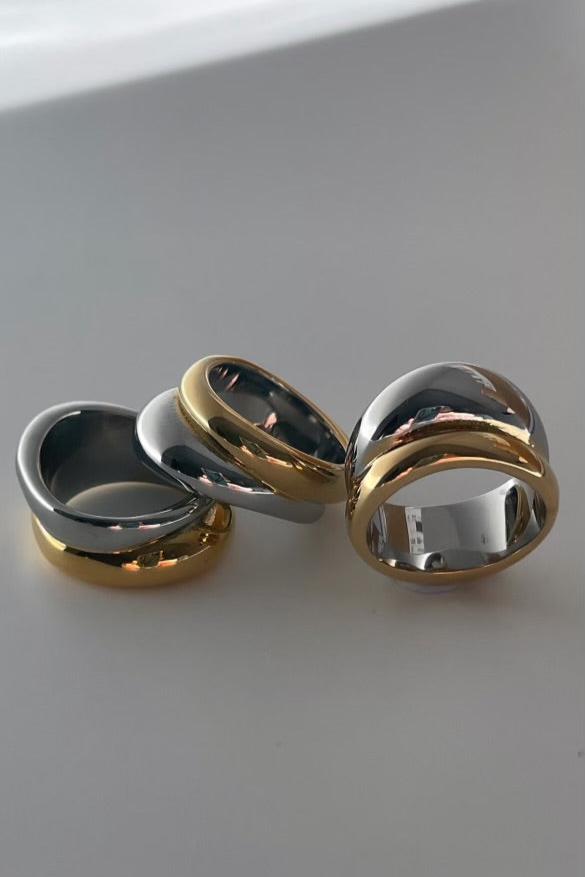 KLOSS |  18K two-toned gold plated ring