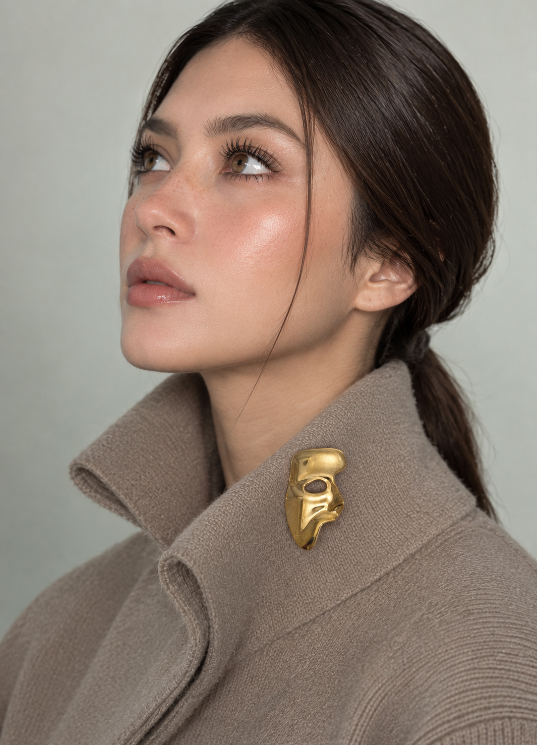GOLDEN DAWN | 18K gold plated brooch