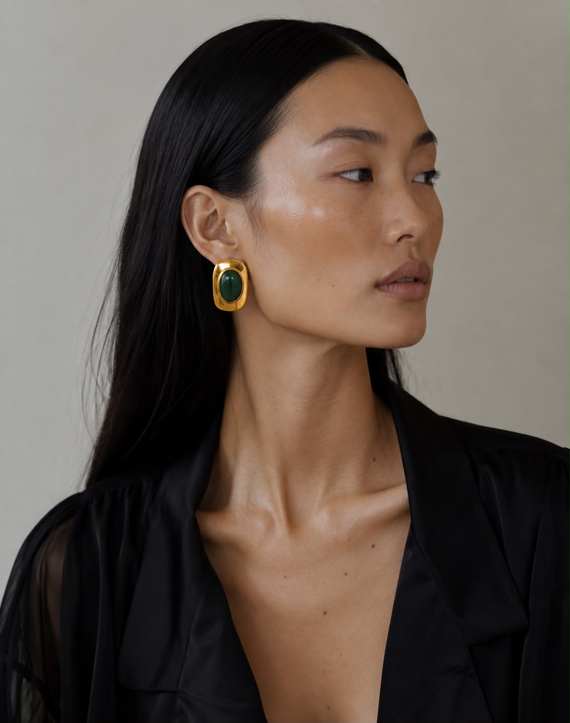 AURORA | 18K gold plated opal cat eye earrings