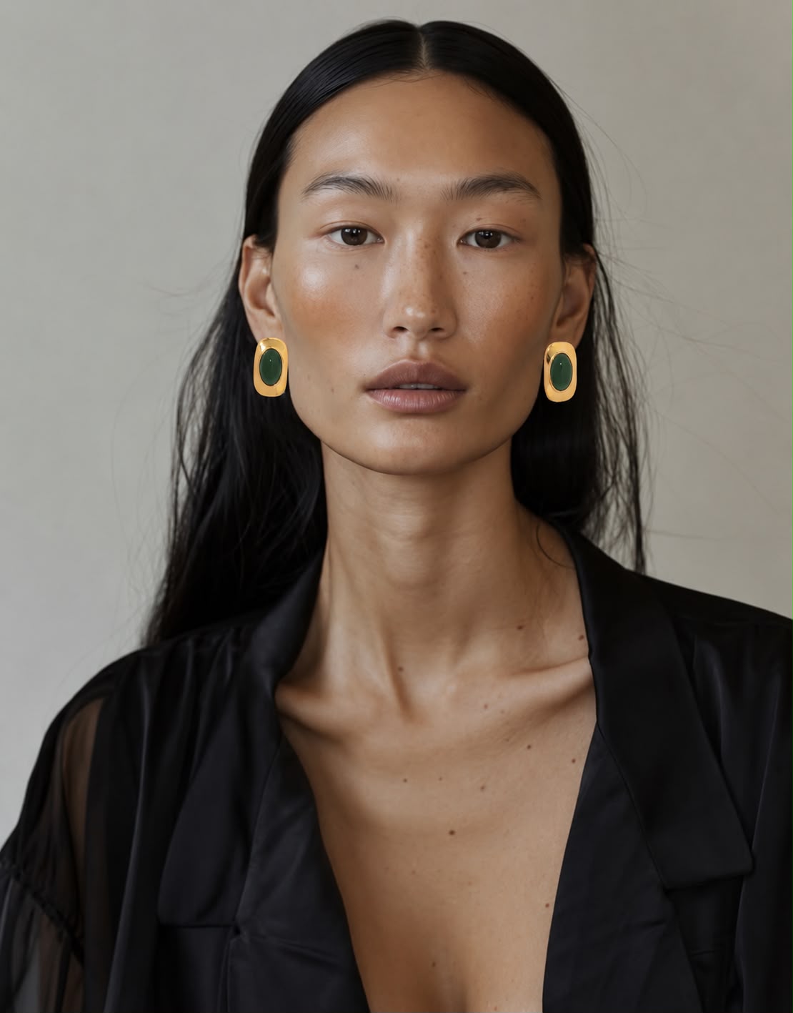 AURORA | 18K gold plated opal cat eye earrings