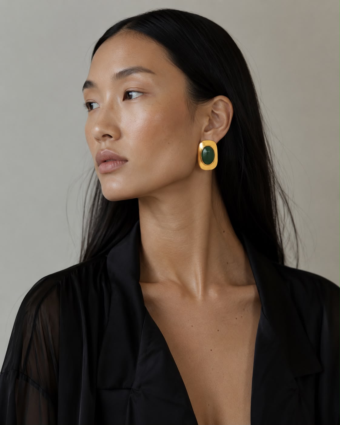 AURORA | 18K gold plated opal cat eye earrings