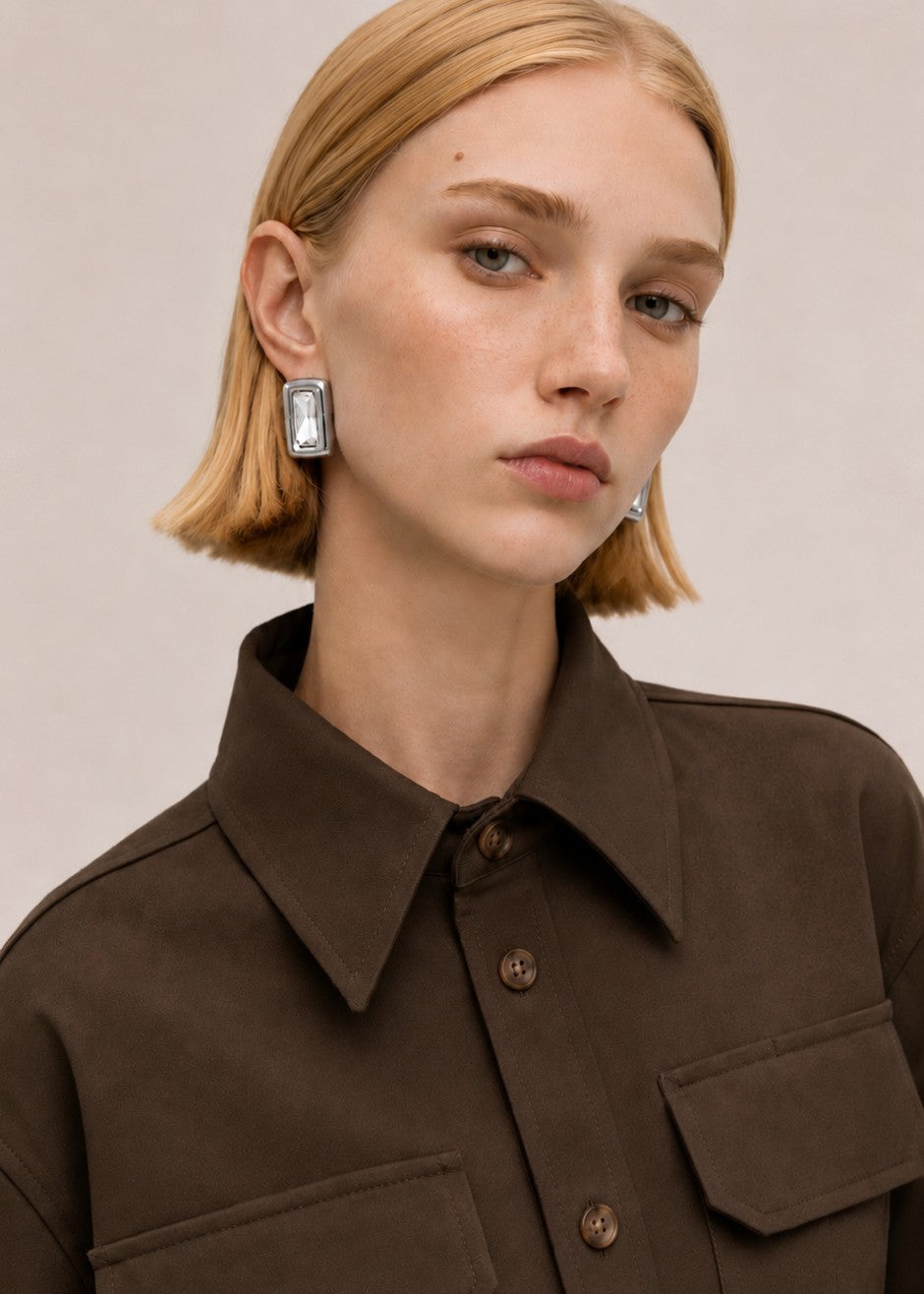 Prive Gunmetal | 18K gold plated earrings