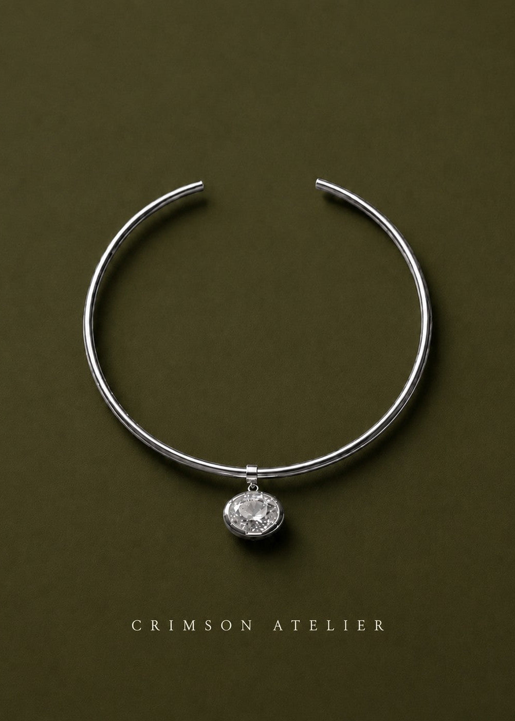 CRIMSON GUNMETAL | 18K GOLD PLATED NECKLACE