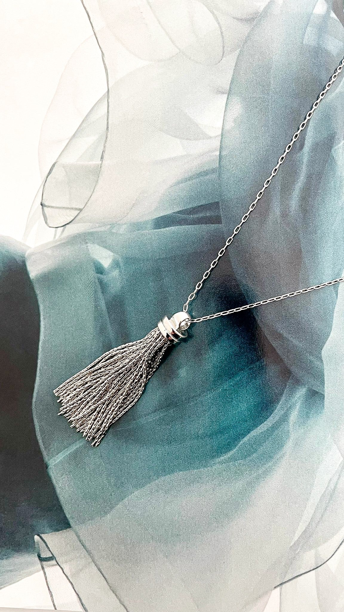 MENORCA | Titanium Tassle Necklace
