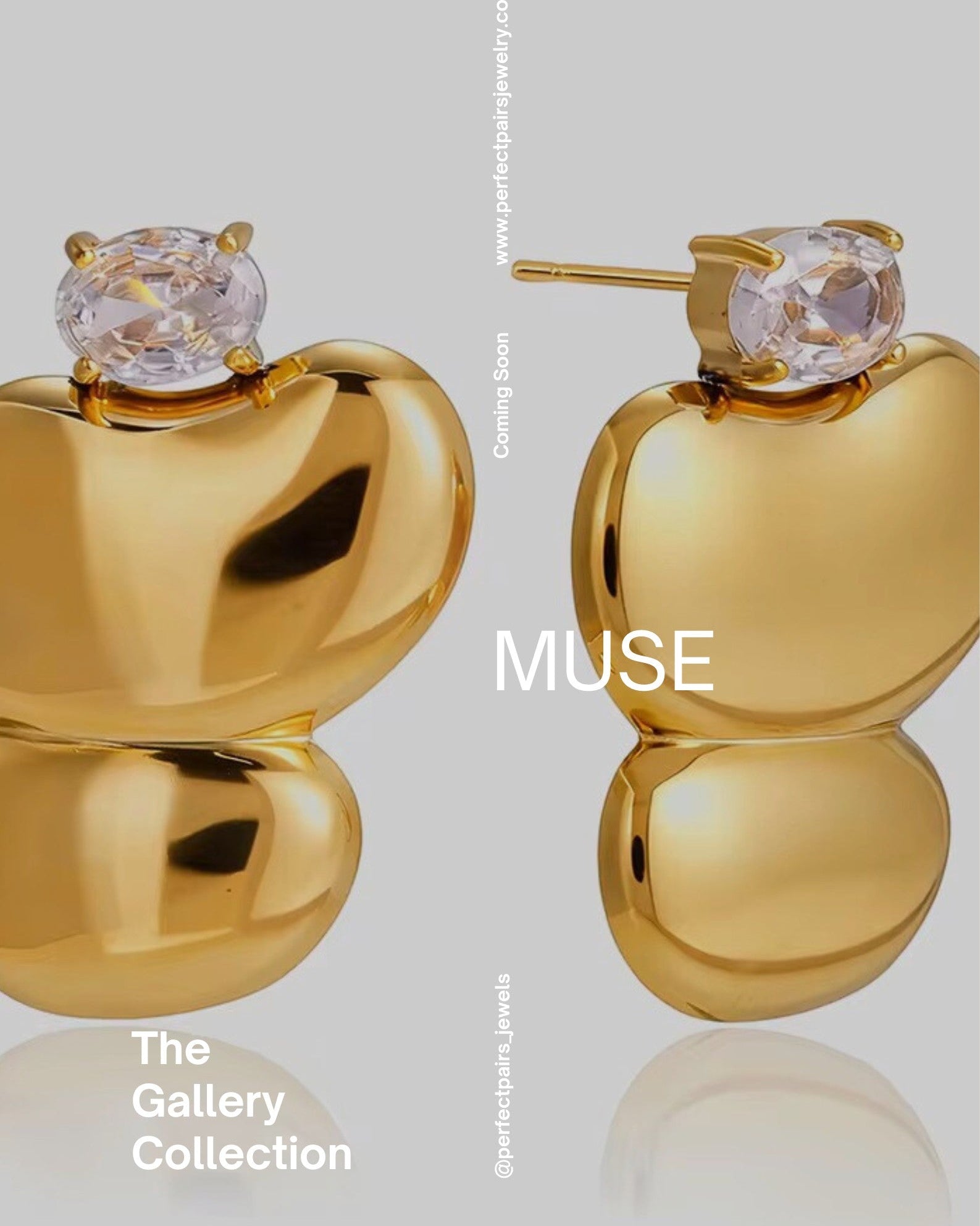 MUSE | 18k gold plated earrings