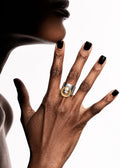 NOIR | 18K two toned gold plated ring