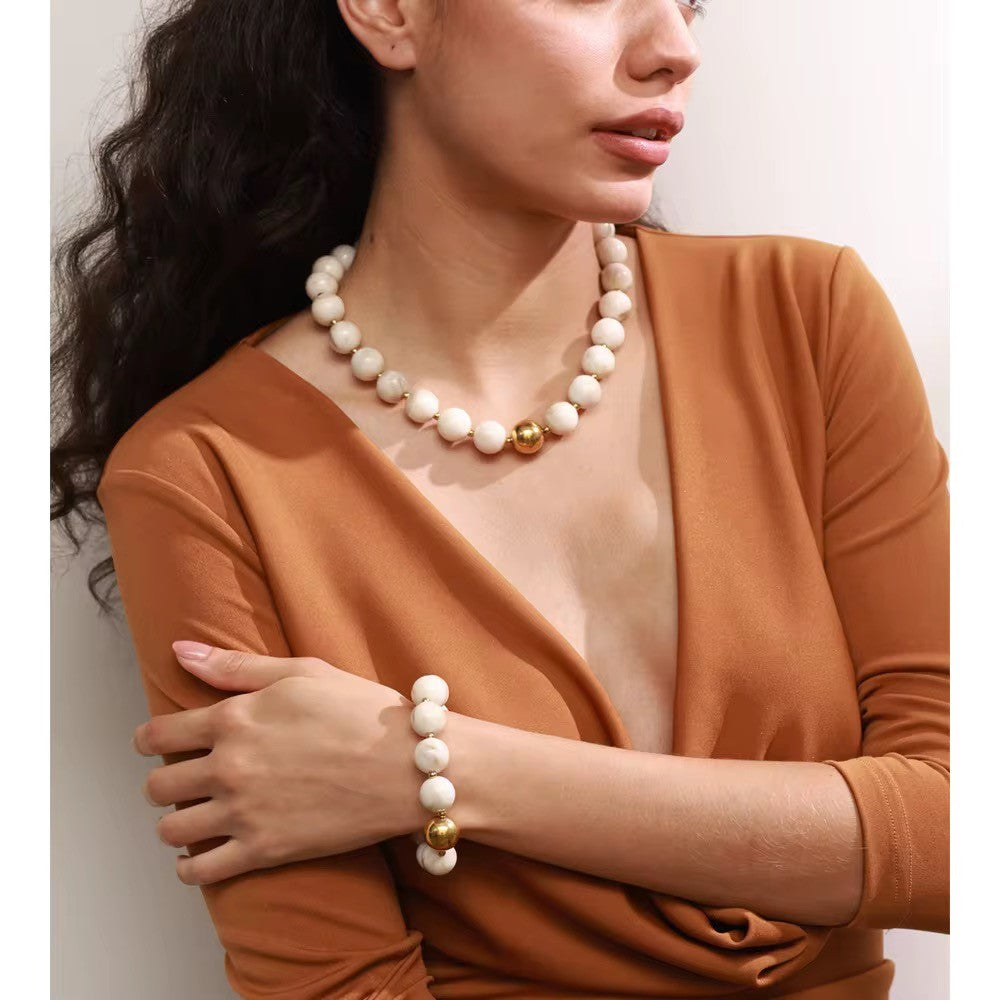 PUGLIA | Resin beaded necklace