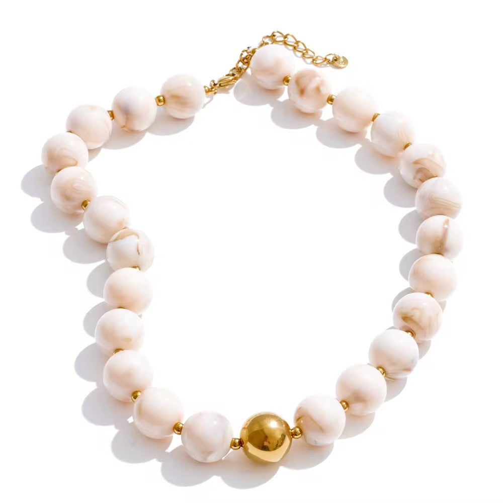 PUGLIA | Resin beaded necklace